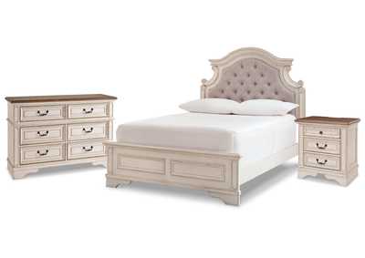 Realyn Full Panel Bed, Dresser and Nightstand