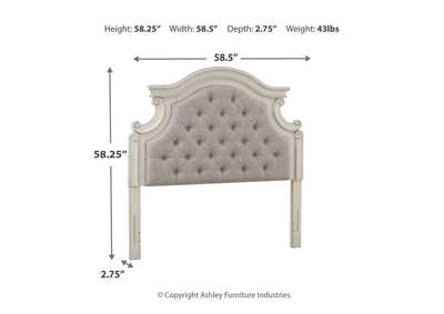 Realyn Full Upholstered Panel Headboard,Signature Design By Ashley