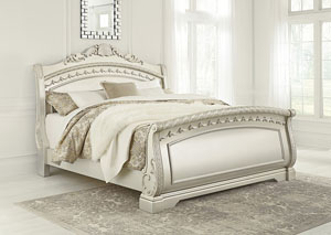 Image for Cassimore Pearl Silver Queen Sleigh Bed