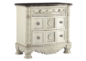 Image for Cassimore Pearl Silver Three Drawer Night Stand