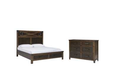 Wyattfield King Panel Bed with Dresser,Benchcraft