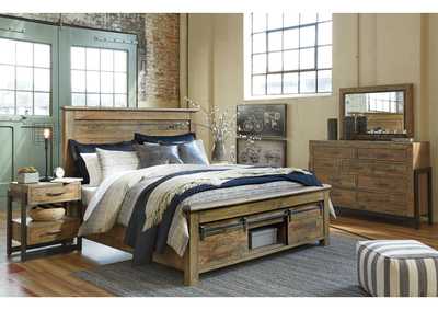 Image for Sommerford Brown Queen Storage Bed w/Dresser, Mirror and Nightstand