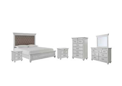 Image for Kanwyn Queen Panel Bed with Mirrored Dresser, Chest and 2 Nightstands