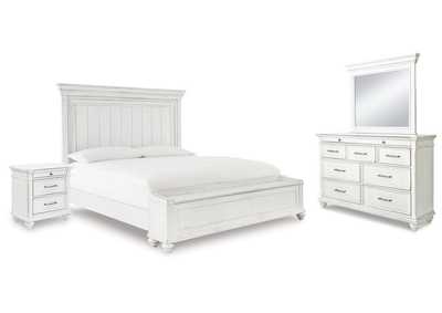 Kanwyn Queen Panel Storage Bed, Dresser, Mirror and Nightstand