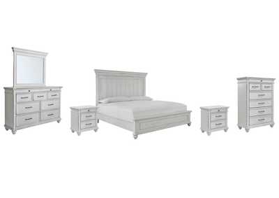 Image for Kanwyn King Panel Bed with Mirrored Dresser, Chest and 2 Nightstands