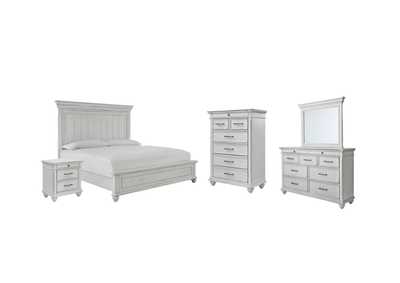 Kanwyn Queen Panel Bed with Mirrored Dresser, Chest and Nightstand,Benchcraft