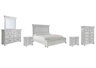 Image for Kanwyn King Panel Bed with Storage with Mirrored Dresser, Chest and 2 Nightstands