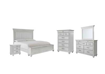 Kanwyn Queen Panel Bed with Storage with Mirrored Dresser, Chest and Nightstand