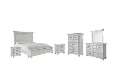 Image for Kanwyn Queen Panel Bed with Storage with Mirrored Dresser, Chest and 2 Nightstands