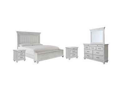 Image for Kanwyn Queen Panel Bed with Storage with Mirrored Dresser and 2 Nightstands