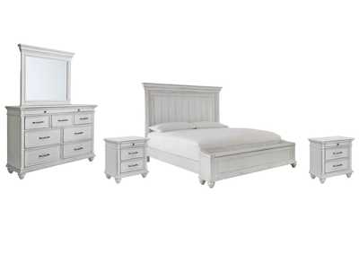 Image for Kanwyn King Panel Bed with Storage with Mirrored Dresser and 2 Nightstands