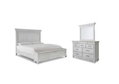 Image for Kanwyn Queen Panel Bed with Storage with Mirrored Dresser