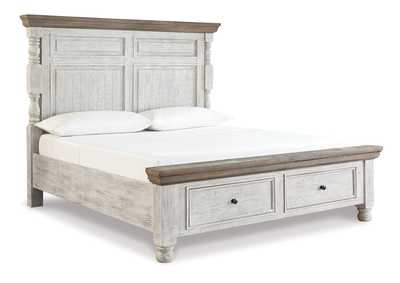 Havalance California King Poster Bed with 2 Storage Drawers