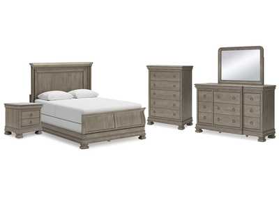 Image for Lexorne Queen Sleigh Bed with Mirrored Dresser, Chest and Nightstand