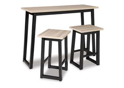 Image for Waylowe Counter Height Dining Room Table and Bar Stools (Set of 3)
