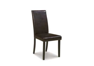 Image for Kimonte Dark Brown Upholstered Chair (Set of 2)