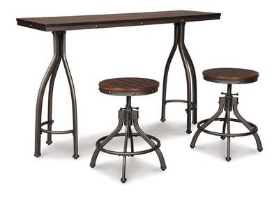Image for Odium Counter Height Dining Table and Bar Stools (Set of 3)