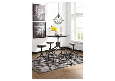 Odium Counter Height Dining Table and Bar Stools (Set of 5),Signature Design By Ashley