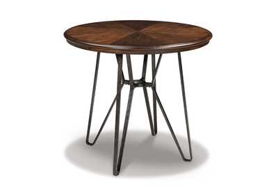 Image for Centiar Two-Tone Brown Round Dining Room Counter Table