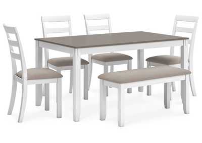 Image for Stonehollow Dining Table and Chairs with Bench (Set of 6)