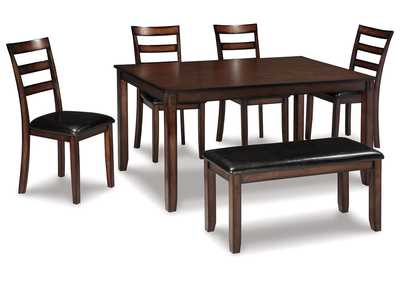 Image for Coviar Dining Table and Chairs with Bench (Set of 6)