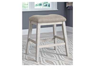 Skempton White/Light Brown Bar Stool (Set of 2),Direct To Consumer Express