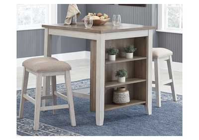 skempton counter height dining table and 2 barstools