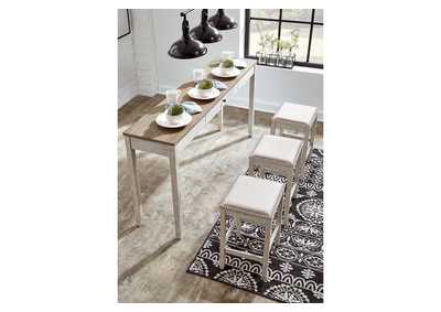 Skempton Counter Height Dining Table and 3 Bar Stools,Signature Design By Ashley