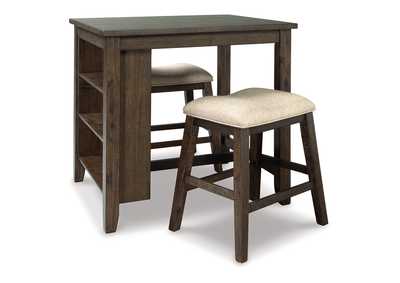 Image for Rokane Counter Height Dining Table and Bar Stools (Set of 3)