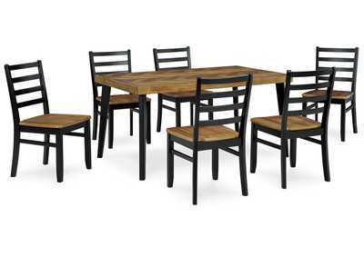 Image for Blondon Dining Table and 6 Chairs (Set of 7)