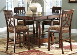 Image for Leahlyn Counter Height Extension Table w/ 4 Barstools