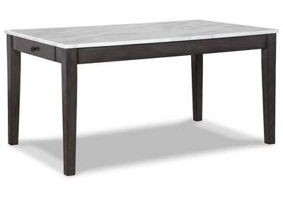 Image for Luvoni White/Dark Charcoal Gray Dining Table