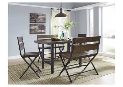 Kavara Counter Height Dining Table and 2 Barstools and 2 Benches,Signature Design By Ashley