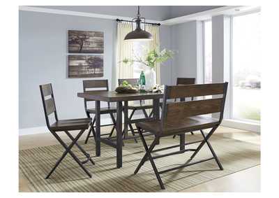 Kavara Counter Height Dining Table and 4 Barstools and Bench,Signature Design By Ashley