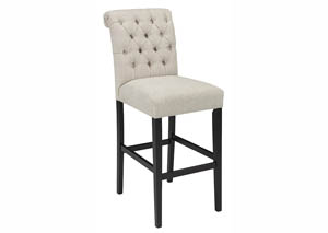 Image for Tripton Medium Linen Tall Upholstered Barstool (Set of 2)