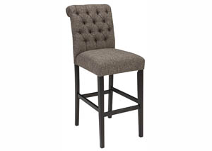 Image for Tripton Medium Brown Tall Upholstered Barstool (Set of 2)