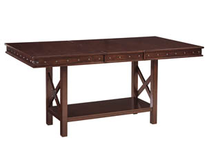 Image for Collenburg Dark Brown Rectangular Dining Room Counter Extension Table