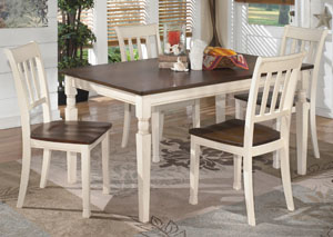 Image for Whitesburg Rectangular Dining Table w/ 4 Side Chairs