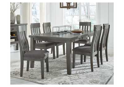 Hallanden Dining Table, 6 Chairs and Server,Signature Design By Ashley