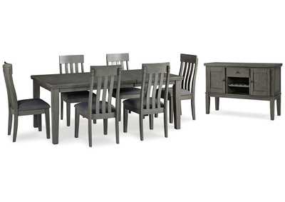 Hallanden Dining Table, 6 Chairs and Server,Signature Design By Ashley