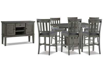 Image for Hallanden Counter Height Dining Table and 6 Barstools with Storage