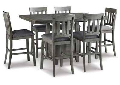 Hallanden Counter Height Dining Table and 6 Barstools,Signature Design By Ashley