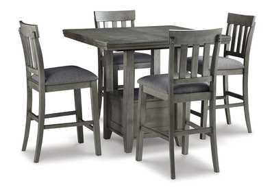 Hallanden Counter Height Dining Table and 4 Barstools,Signature Design By Ashley