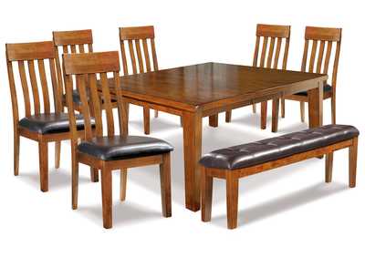 Ralene Dining Table and 6 Chairs and Bench