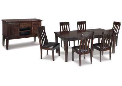 Haddigan Dining Table and 6 Chairs with Storage,Signature Design By Ashley