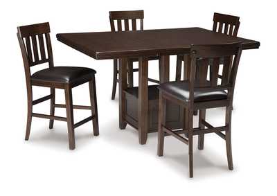 Image for Haddigan Counter Height Dining Table with 4 Barstools