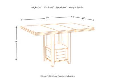 Haddigan Counter Height Dining Room Extension Table,Direct To Consumer Express