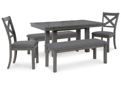 Myshanna Dining Table, 2 Chairs and 2 Benches,Signature Design By Ashley