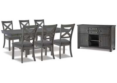 Image for Myshanna Dining Table and 6 Chairs with Storage
