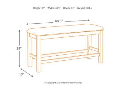 Moriville Counter Height Dining Room Bench,Direct To Consumer Express